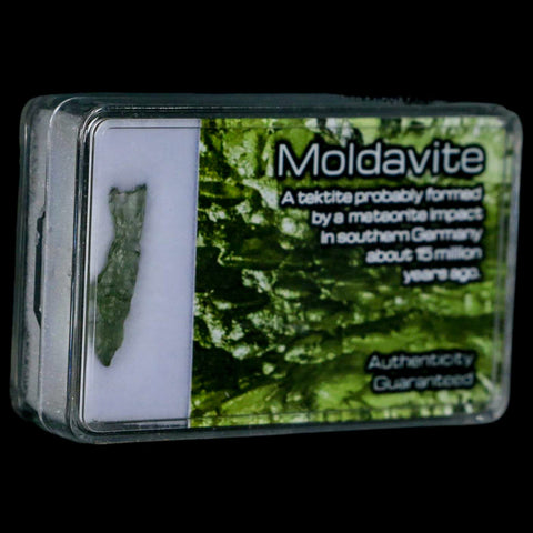Moldavite Tektite Green Glass Meteorite Specimen Southern Germany Display - Fossil Age Minerals