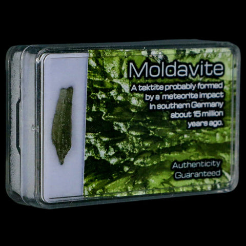 Moldavite Tektite Green Glass Meteorite Specimen Southern Germany Display - Fossil Age Minerals