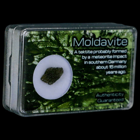 Moldavite Tektite Green Glass Meteorite Specimen Southern Germany Display