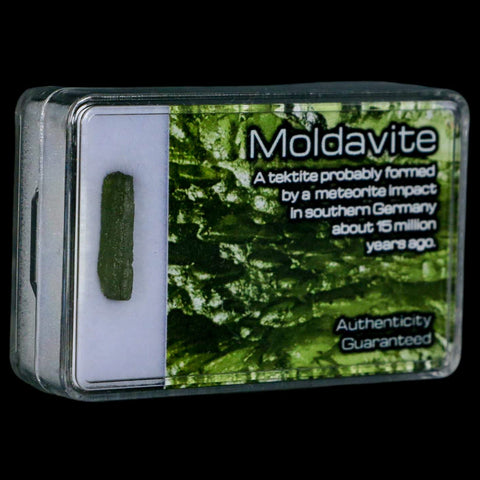Moldavite Tektite Green Glass Meteorite Specimen Southern Germany Display - Fossil Age Minerals