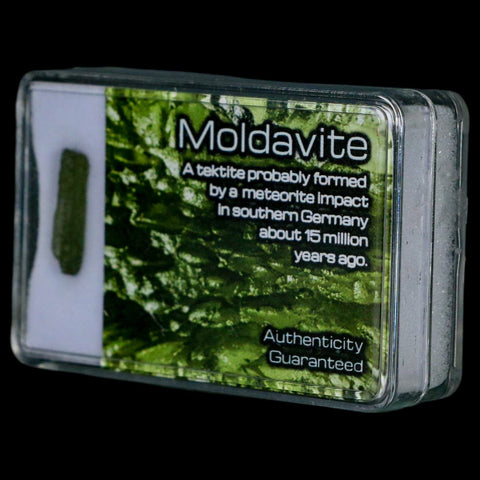 Moldavite Tektite Green Glass Meteorite Specimen Southern Germany Display - Fossil Age Minerals