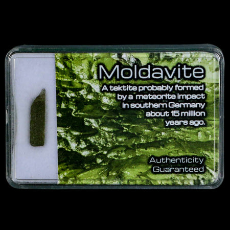 Moldavite Tektite Green Glass Meteorite Specimen Southern Germany Display