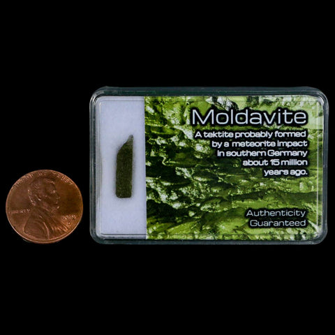 Moldavite Tektite Green Glass Meteorite Specimen Southern Germany Display - Fossil Age Minerals