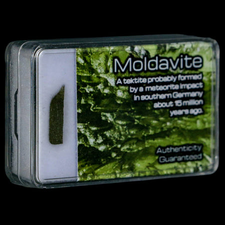 Moldavite Tektite Green Glass Meteorite Specimen Southern Germany Display