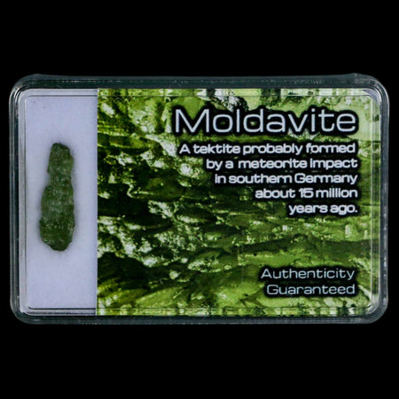 Moldavite Tektite Green Glass Meteorite Specimen Southern Germany Display