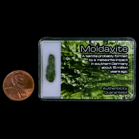 Moldavite Tektite Green Glass Meteorite Specimen Southern Germany Display - Fossil Age Minerals