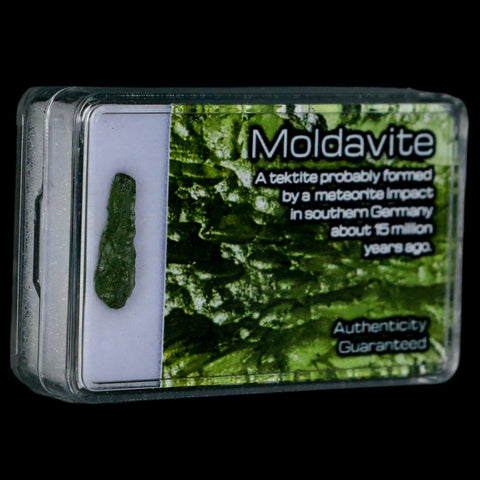 Moldavite Tektite Green Glass Meteorite Specimen Southern Germany Display - Fossil Age Minerals