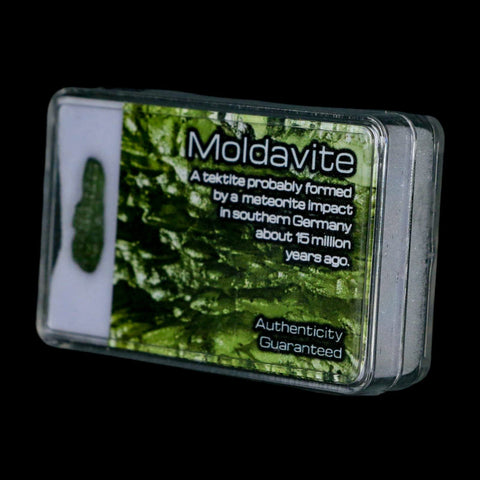 Moldavite Tektite Green Glass Meteorite Specimen Southern Germany Display - Fossil Age Minerals