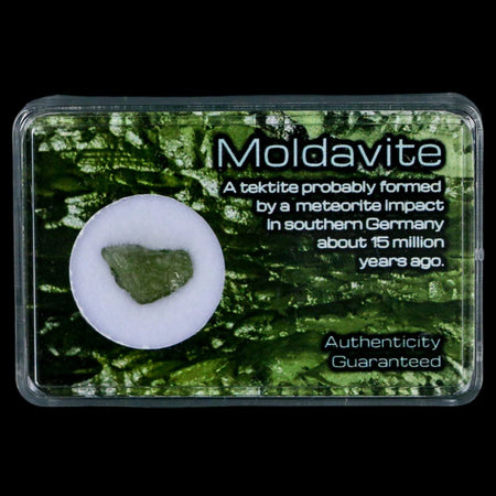 Moldavite Tektite Green Glass Meteorite Specimen Southern Germany Display