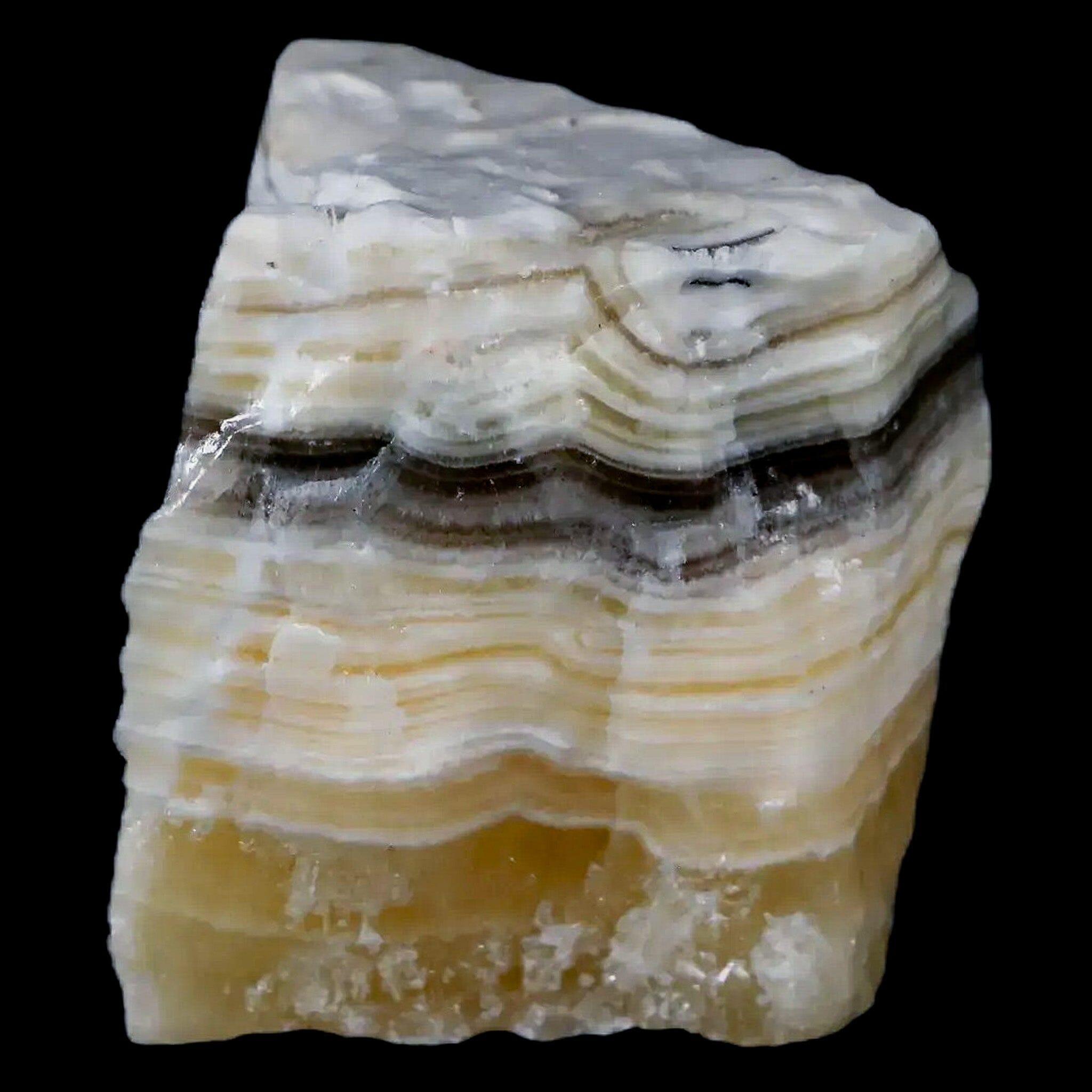 1.9" Natural Rough Zebra Calcite Crystal Mineral Specimen Nuevo Leon Mexico - Fossil Age Minerals