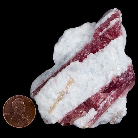 2.9" Natural Rough Pink Tourmaline on Crystal Quartz Mineral Specimen Brazil - Fossil Age Minerals