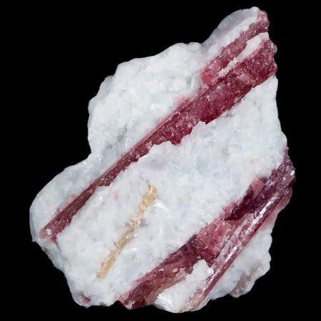 2.9" Natural Rough Pink Tourmaline on Crystal Quartz Mineral Specimen Brazil