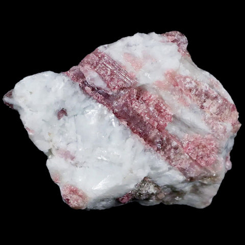 3" Natural Rough Pink Tourmaline on Crystal Quartz Mineral Specimen Brazil - Fossil Age Minerals