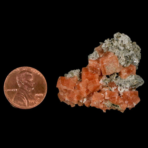 1.4" Orange Chabazite Zeolite Mineral Specimen Er Rachidia Province, Morocco - Fossil Age Minerals
