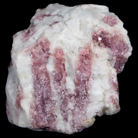 2.1" Natural Rough Pink Tourmaline on Crystal Quartz Mineral Specimen Brazil