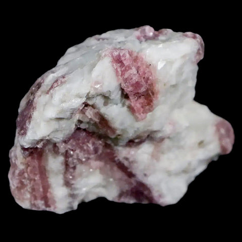 2.1" Natural Rough Pink Tourmaline on Crystal Quartz Mineral Specimen Brazil - Fossil Age Minerals