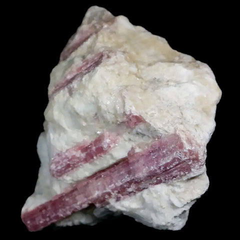2.2" Natural Rough Pink Tourmaline on Crystal Quartz Mineral Specimen Brazil - Fossil Age Minerals