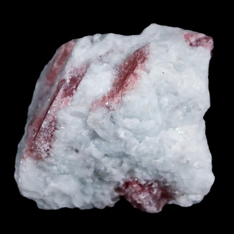 1.4" Natural Rough Pink Tourmaline on Crystal Quartz Mineral Specimen Brazil - Fossil Age Minerals