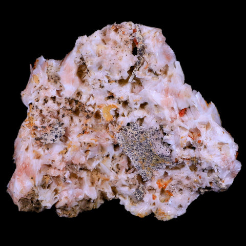 3.6" Sparkly Red Vanadinite Crystals White Barite Blades Mineral Mabladen Morocco - Fossil Age Minerals
