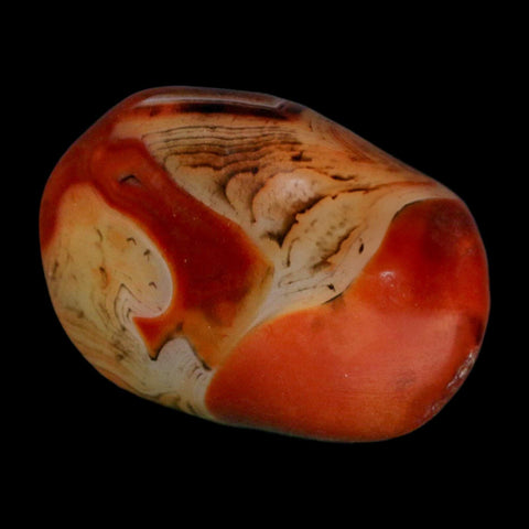 2.5" Natural Polished Red Silk Banded Agate Chalcedony Mineral Specimen - Fossil Age Minerals
