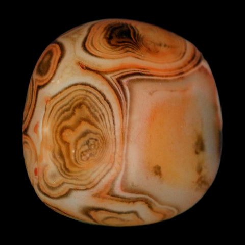 1.8" Natural Polished Red Silk Banded Agate Chalcedony Mineral Specimen - Fossil Age Minerals