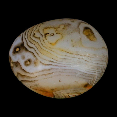 1.9" Natural Polished Red Silk Banded Agate Chalcedony Mineral Specimen - Fossil Age Minerals