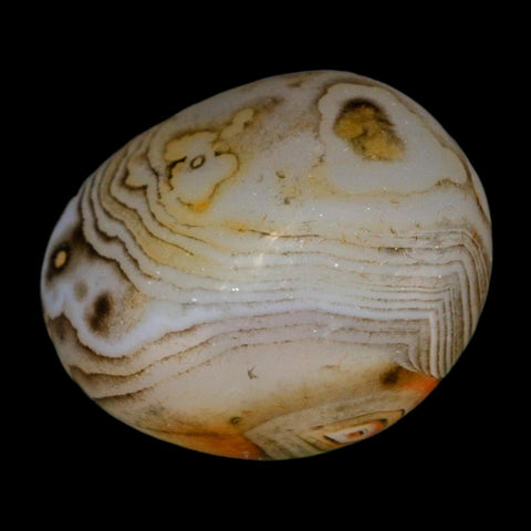 1.9" Natural Polished Red Silk Banded Agate Chalcedony Mineral Specimen - Fossil Age Minerals