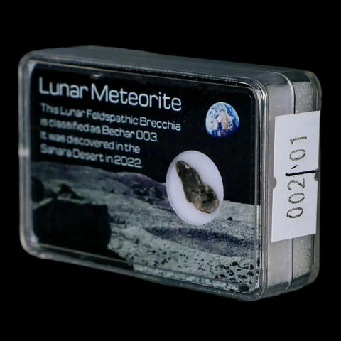 Moon Rock Lunar Meteorite Bechar 003 Algerian Sahara Desert Discovered 2022 - Fossil Age Minerals