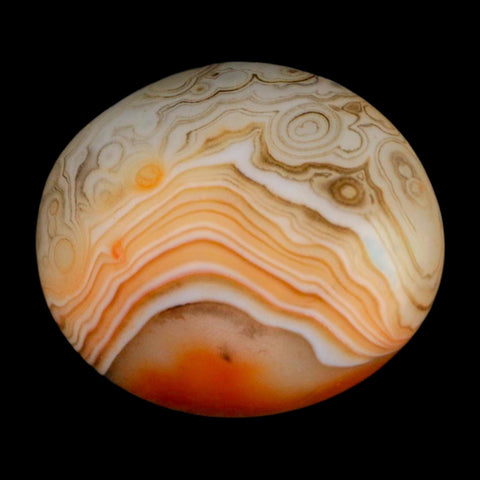 1.8" Natural Polished Red Silk Banded Agate Chalcedony Mineral Specimen - Fossil Age Minerals