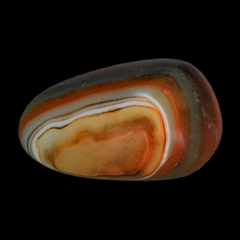 1.8" Natural Polished Red Silk Banded Agate Chalcedony Mineral Specimen - Fossil Age Minerals