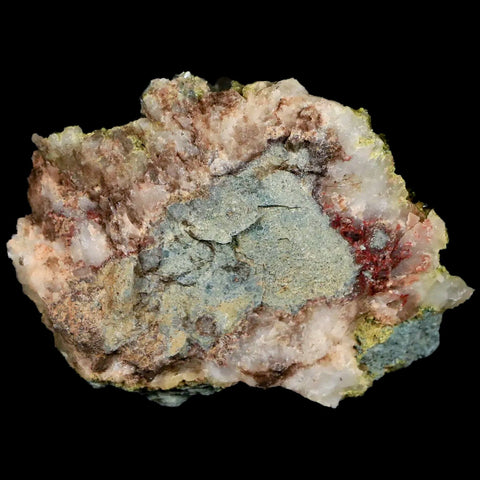 2.2" Rough Green Epidote Crystals On Quartz Cluster Specimen Imilchil, Morocco - Fossil Age Minerals