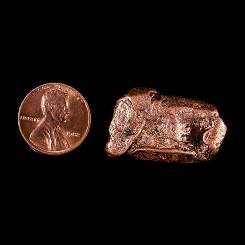 1.2" Solid Native Copper Polished Nugget Mineral Keweenaw Michigan
