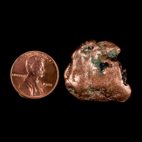 1.1" Solid Native Copper Polished Nugget Mineral Keweenaw Michigan