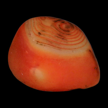 2.4" Natural Polished Red Silk Banded Agate Chalcedony Mineral Specimen