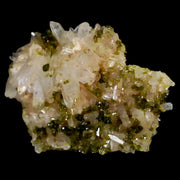 1.9" Rough Green Epidote Crystals On Quartz Cluster Specimen Imilchil, Morocco