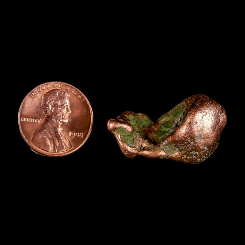 1.2" Solid Native Copper Polished Nugget Mineral Keweenaw Michigan