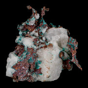 1.9" Rough Native Copper On Crystal Quartz Matrix Mineral Specimen Morocco