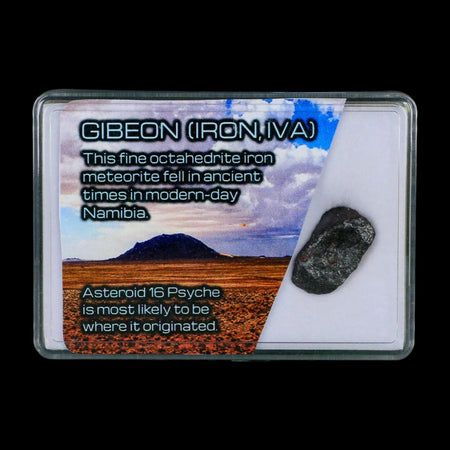 0.8" Gibeon Meteorite Specimen Namibia Africa Asteroid 16 Psyche 4.92 Grams Display