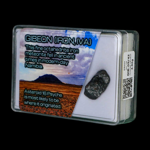 0.8" Gibeon Meteorite Specimen Namibia Africa Asteroid 16 Psyche 4.92 Grams Display - Fossil Age Minerals