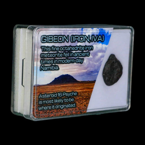 0.7" Gibeon Meteorite Specimen Namibia Africa Asteroid 16 Psyche 5.29 Grams Display - Fossil Age Minerals