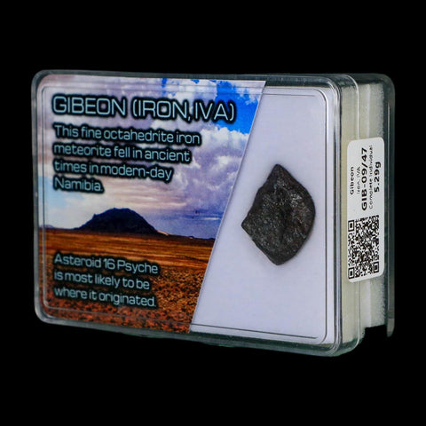 0.7" Gibeon Meteorite Specimen Namibia Africa Asteroid 16 Psyche 5.29 Grams Display - Fossil Age Minerals