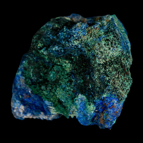 1.9" Rough Azurite Crystals And Malachite Mineral Specimen Tiznit Morocco