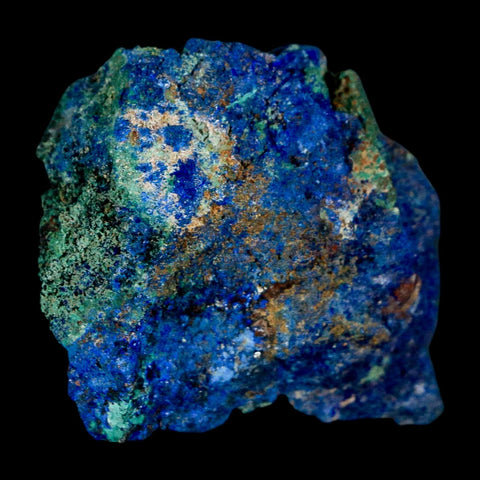 1.9" Rough Azurite Crystals And Malachite Mineral Specimen Tiznit Morocco