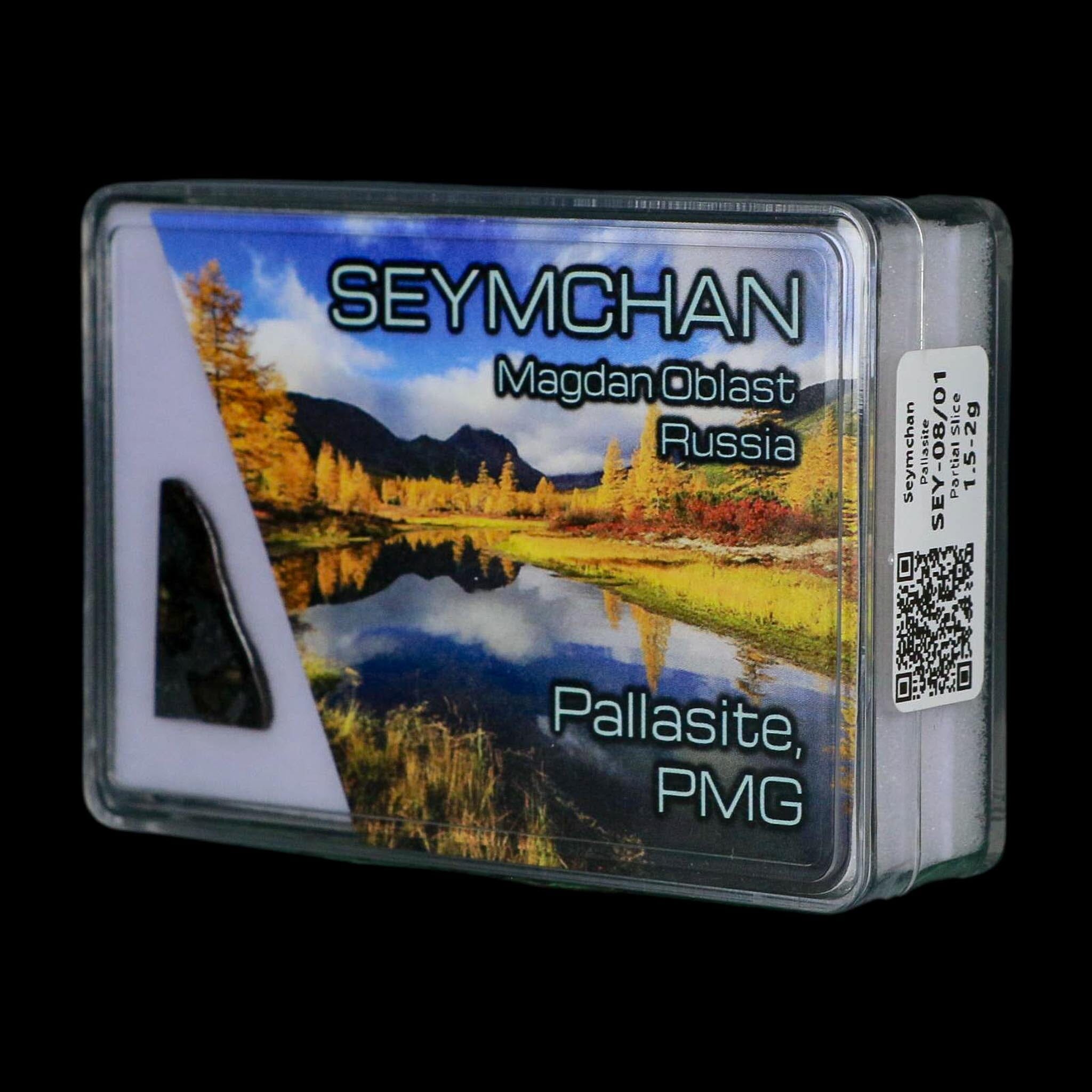 Seymchan Pallasite PMG Meteorite Specimen Magdanoblast Russia Display 1.81 Gram - Fossil Age Minerals