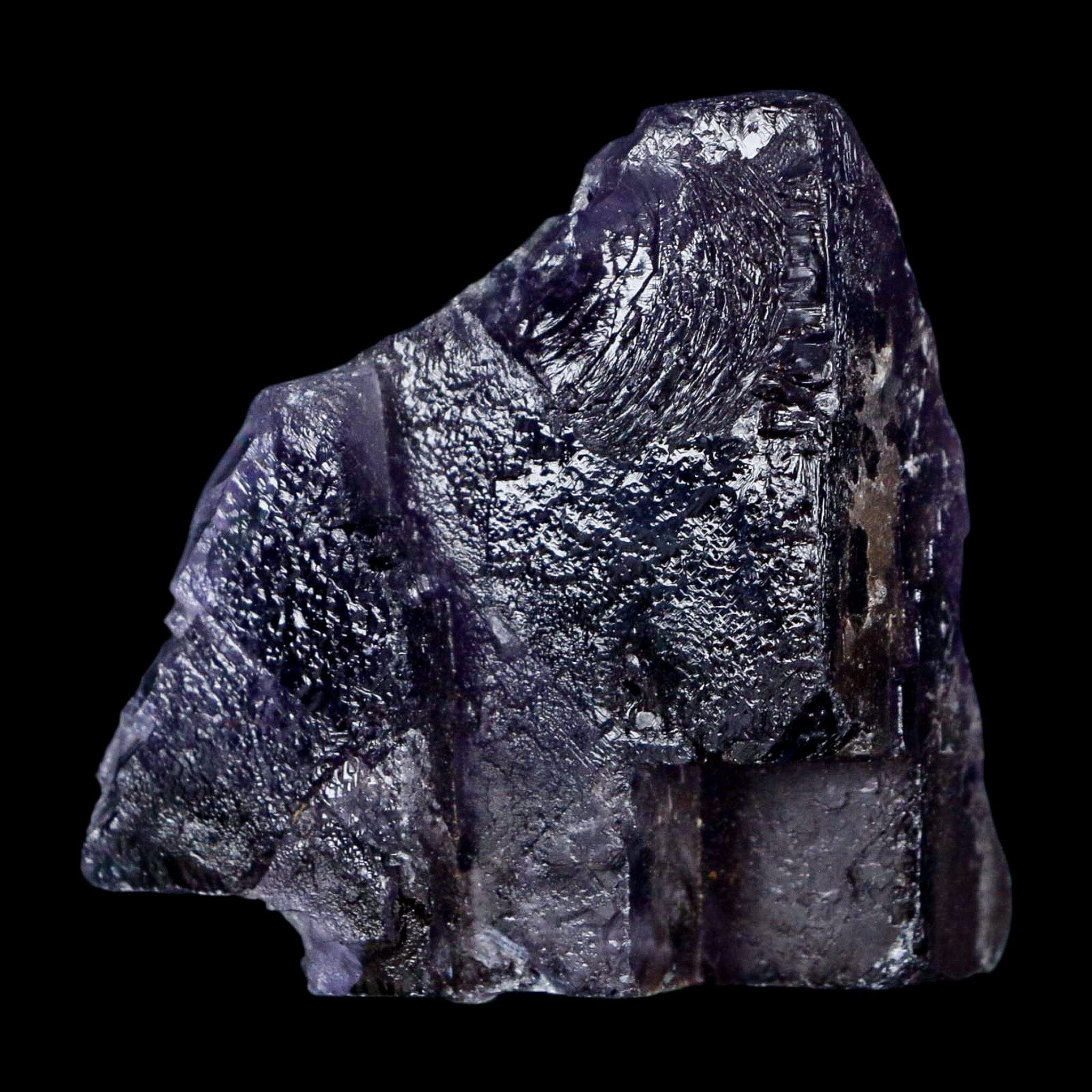 2.3" Purple Fluorite Crystal Cube Cluster Mineral Specimen Taourirt Morocco - Fossil Age Minerals