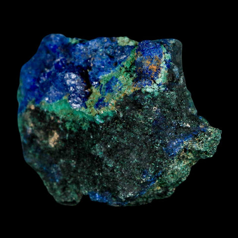 2.4" Rough Azurite Crystals And Malachite Mineral Specimen Tiznit Morocco