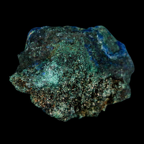 2.4" Rough Azurite Crystals And Malachite Mineral Specimen Tiznit Morocco