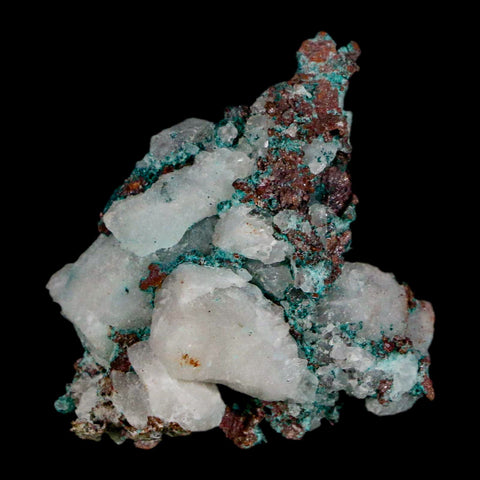 1.8" Rough Native Copper On Crystal Quartz Matrix Mineral Specimen Morocco - Fossil Age Minerals