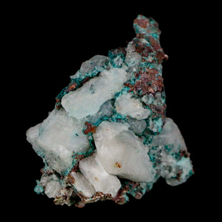 1.8" Rough Native Copper On Crystal Quartz Matrix Mineral Specimen Morocco