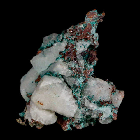 1.8" Rough Native Copper On Crystal Quartz Matrix Mineral Specimen Morocco - Fossil Age Minerals